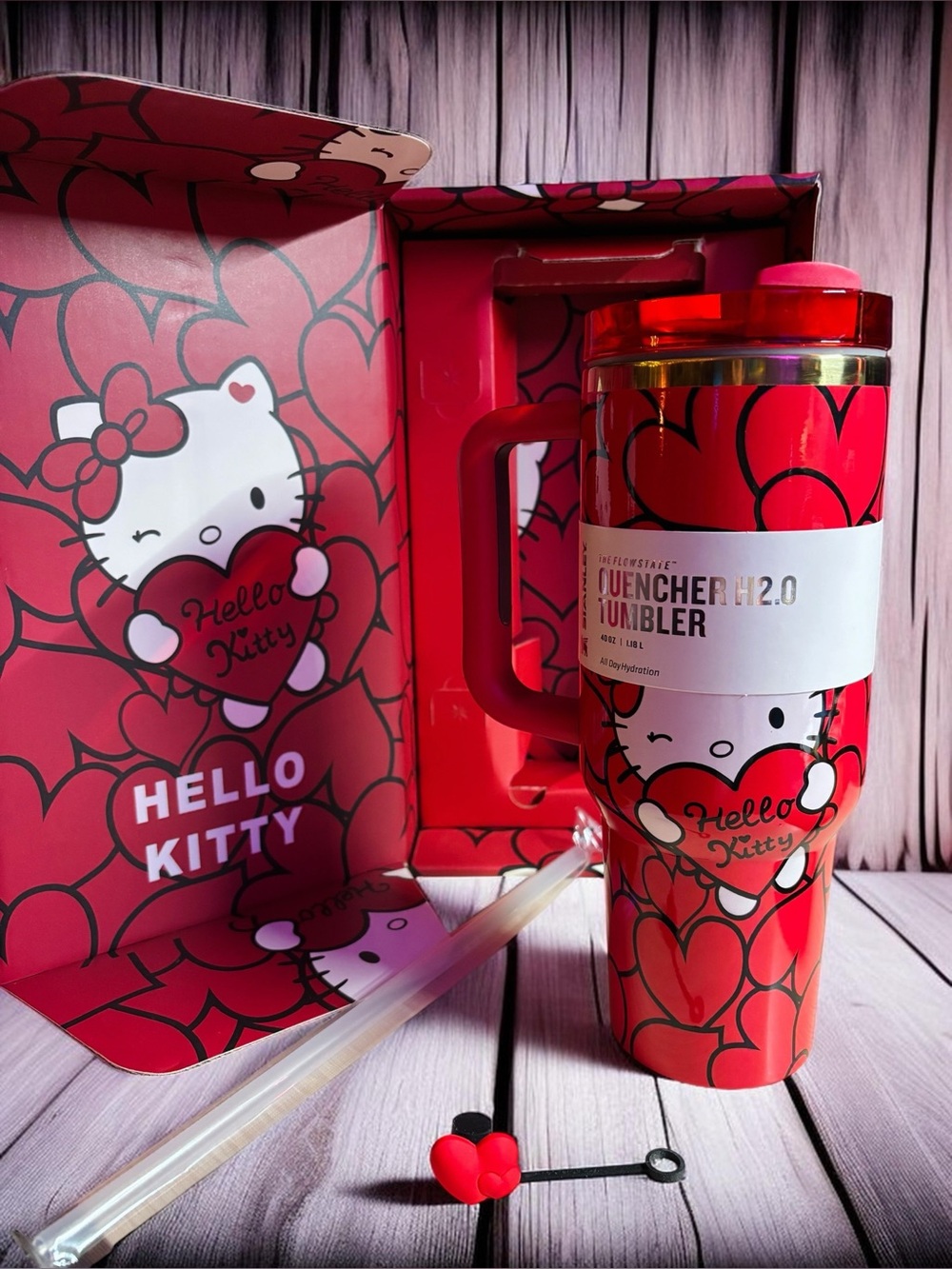 Hello Kitty Special Edition Stanley Tumbler (40 oz) Red, Gift Box, NIB.